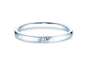 Anillo de compromiso Italic en plata 925/- con diamante 0,03ct G/IF