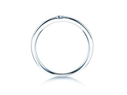 Anillo de compromiso Italic en plata 925/- con diamante 0,03ct G/IF