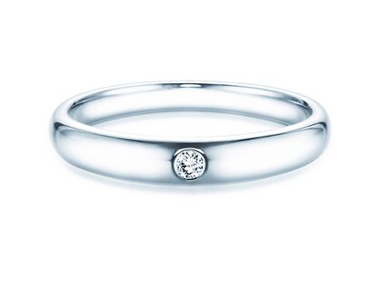Anillo de compromiso Promise en plata 925/- con diamante 0,03ct G/VS