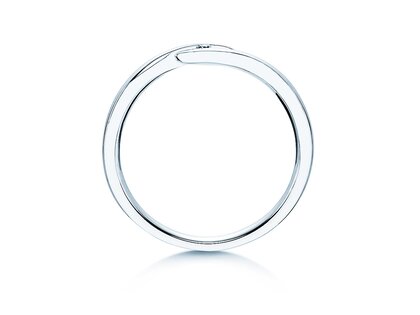 Anillo de compromiso Twist en 9K oro blanco con diamante 0,03ct G/SI