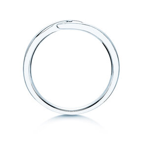 Anillo de compromiso Twist en 9K oro blanco con diamante 0,03ct G/SI
