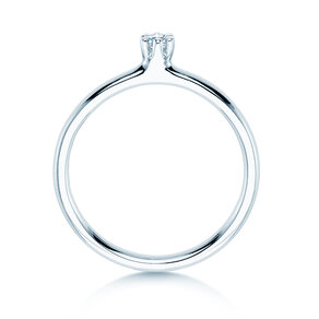Anillo de compromiso Classic 6 en 14K oro blanco con diamante 0,05ct H/SI