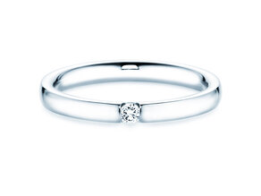 Anillo de compromiso Destiny en plata 925/- con diamante 0,05ct H/SI