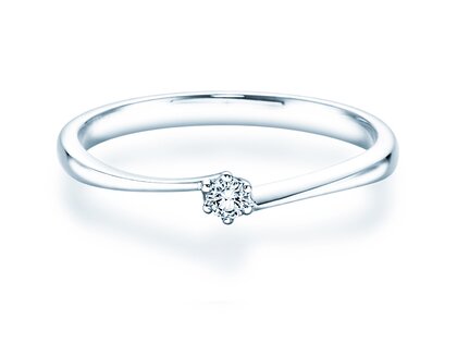 Anillo de compromiso Devotion en plata 925/- con diamante 0,05ct D/IF