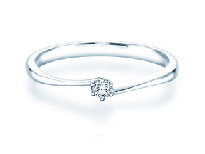 Anillo de compromiso Devotion en plata 925/- con diamante 0,05ct D/IF
