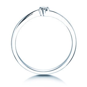 Anillo de compromiso Devotion en plata 925/- con diamante 0,07ct G/SI