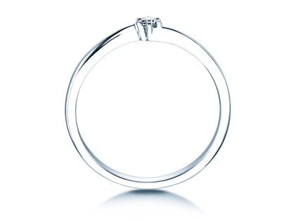 Anillo de compromiso Devotion en plata 925/- con diamante 0,05ct D/IF