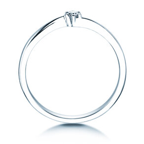 Anillo de compromiso Devotion en plata 925/- con diamante 0,05ct D/IF