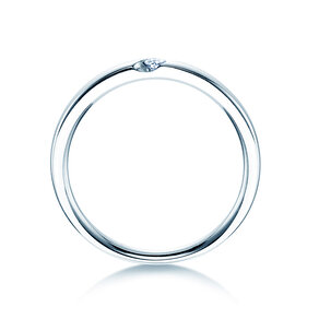 Anillo de compromiso Italic en 14K oro blanco con diamante 0,05ct H/SI