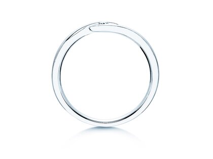 Anillo de compromiso Twist en plata 925/- con diamante 0,05ct H/SI
