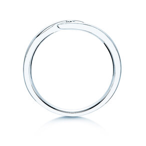 Anillo de compromiso Twist en plata 925/- con diamante 0,05ct H/SI