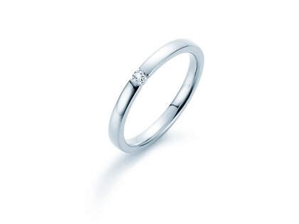 Anillo de compromiso Infinity en plata 925/- con diamante 0,07ct H/SI