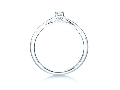 Anillo de compromiso Delight en 18K oro blanco con diamante 0,10ct H/SI
