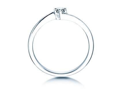 Anillo de compromiso Devotion en 18K oro blanco con diamante 0,10ct H/SI