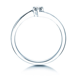 Anillo de compromiso Devotion en 18K oro blanco con diamante 0,10ct H/SI