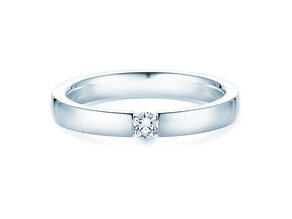 Anillo de compromiso Infinity en 14K oro blanco con diamante 0,10ct G/SI
