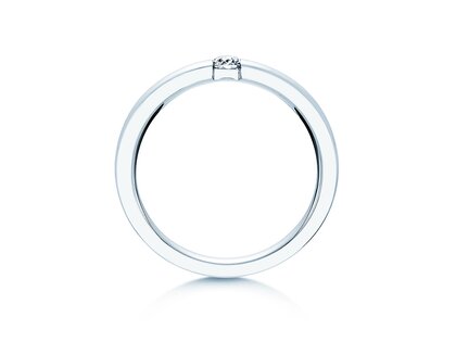 Anillo de compromiso Infinity en 14K oro blanco con diamante 0,10ct G/SI