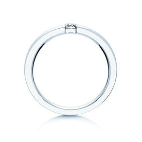 Anillo de compromiso Infinity en 14K oro blanco con diamante 0,10ct G/SI