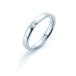 Anillo de compromiso Infinity en 14K oro blanco con diamante 0,10ct G/SI