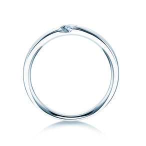 Anillo de compromiso Italic en 14K oro blanco con diamante 0,10ct G/SI