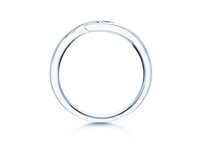 Anillo de compromiso Twist en plata 925/- con diamante 0,10ct G/VS