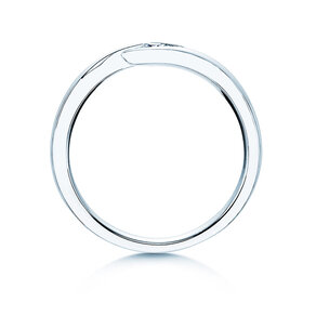 Anillo de compromiso Twist en plata 925/- con diamante 0,10ct G/VS