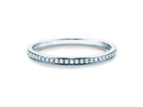 Anillo de compromiso Alliance-/Eternityring en 18K oro blanco con diamantes 0,125ct G/SI