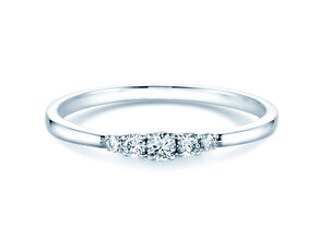 Anillo de compromiso 5 Diamonds en 14K oro blanco con diamantes 0,15ct G/SI