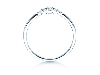 Anillo de compromiso 5 Diamonds en 14K oro blanco con diamantes 0,15ct G/SI