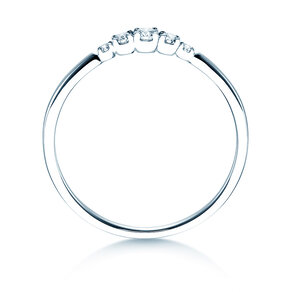 Anillo de compromiso 5 Diamonds en 14K oro blanco con diamantes 0,15ct G/SI