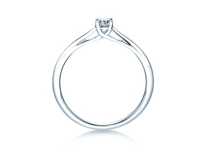 Anillo de compromiso Delight en 14K oro blanco con diamante 0,15ct G/SI