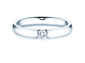 Anillo de compromiso Destiny en 14K oro blanco con diamante 0,15ct H/SI