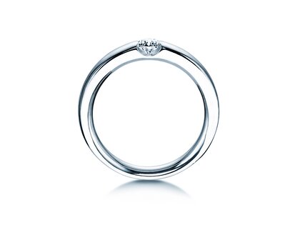 Anillo de compromiso Destiny en 14K oro blanco con diamante 0,15ct H/SI