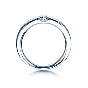 Anillo de compromiso Destiny en 14K oro blanco con diamante 0,15ct H/SI