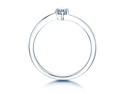Anillo de compromiso Devotion en 18K oro blanco con diamante 0,15ct H/SI