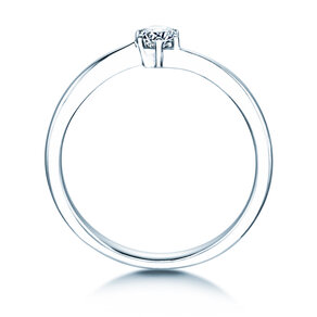 Anillo de compromiso Devotion en 18K oro blanco con diamante 0,15ct H/SI
