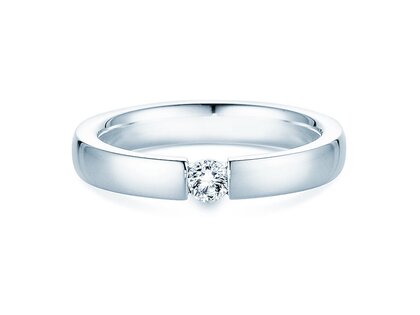 Anillo de compromiso Infinity en 14K oro blanco con diamante 0,15ct G/SI