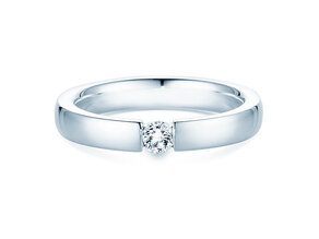 Anillo de compromiso Infinity en 14K oro blanco con diamante 0,15ct G/SI