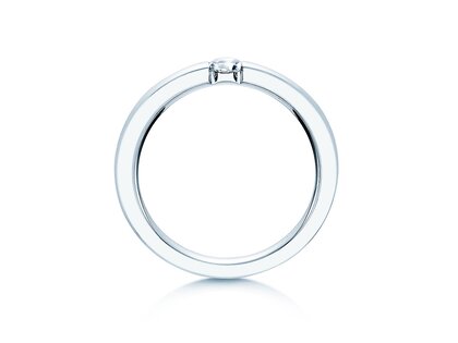 Anillo de compromiso Infinity en platino 950/- con diamante de laboratorio 0,15ct D/IF