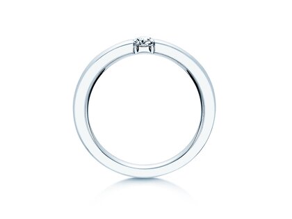 Anillo de compromiso Infinity en 14K oro blanco con diamante 0,15ct G/SI