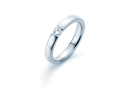 Anillo de compromiso Infinity en platino 950/- con diamante de laboratorio 0,15ct D/IF