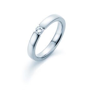 Anillo de compromiso Infinity en platino 950/- con diamante de laboratorio 0,15ct D/IF
