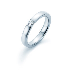 Anillo de compromiso Infinity en 14K oro blanco con diamante 0,15ct G/SI