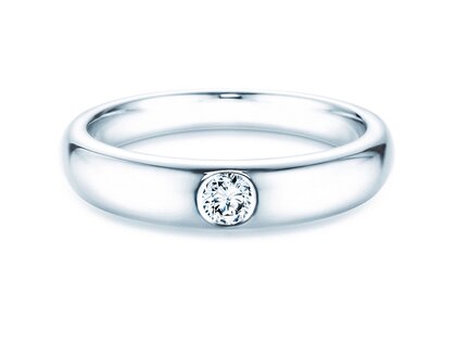 Anillo de compromiso Promise en plata 925/- con diamante 0,15ct G/VS