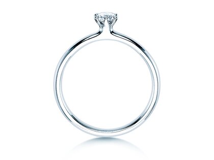 Anillo de compromiso Classic 6 en 14K oro blanco con diamante 0,20ct H/SI