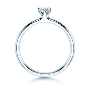 Anillo de compromiso Classic 6 en 14K oro blanco con diamante 0,20ct H/SI