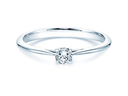 Anillo de compromiso Delight en 18K oro blanco con diamante 0,20ct G/SI