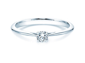 Anillo de compromiso Delight en 18K oro blanco con diamante 0,20ct G/SI