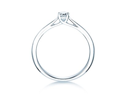Anillo de compromiso Delight en 18K oro blanco con diamante 0,20ct G/SI