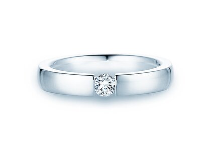 Anillo de compromiso Infinity en 14K oro blanco con diamante 0,20ct H/SI